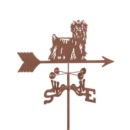 Ez Vane EZ Vane EZ1422-PT Yorkie Dog Weathervane with Post Mount EZ1422-PT